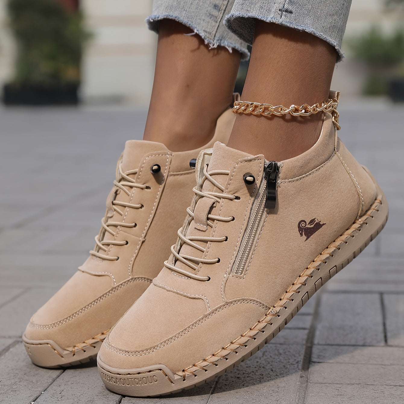 Zofia | Ortopedyczne sneakersy z zamkiem błyskawicznym